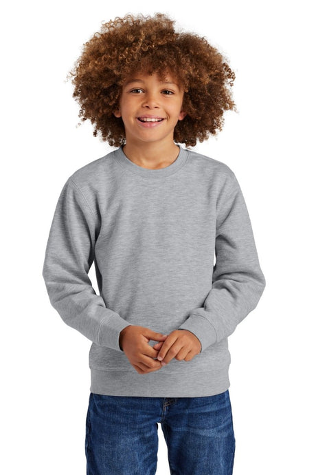 District ® Youth V.I.T. ™ Fleece Crew DT6104Y - District DT6104Y Light Heather Grey XS Sweatshirts/Fleece