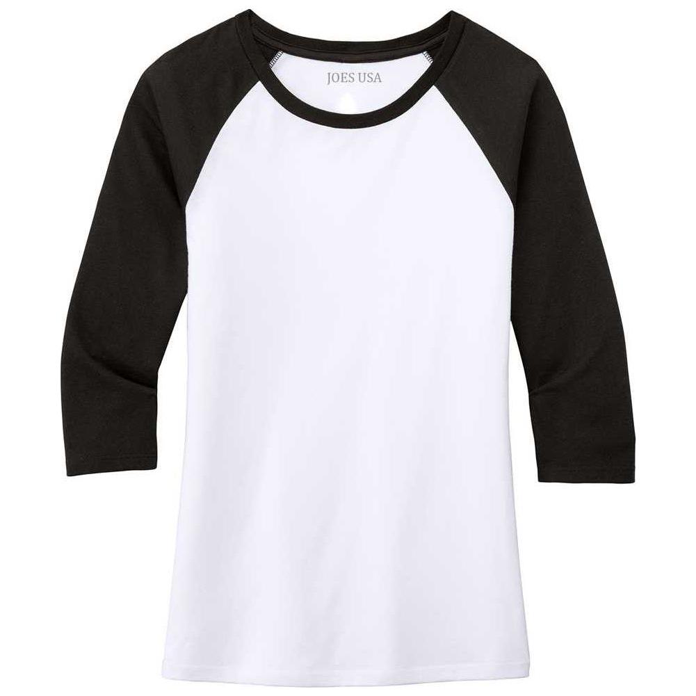 Ladies Perfect Tri 3/4-Sleeve Raglan Joe's USA Womens Apparel