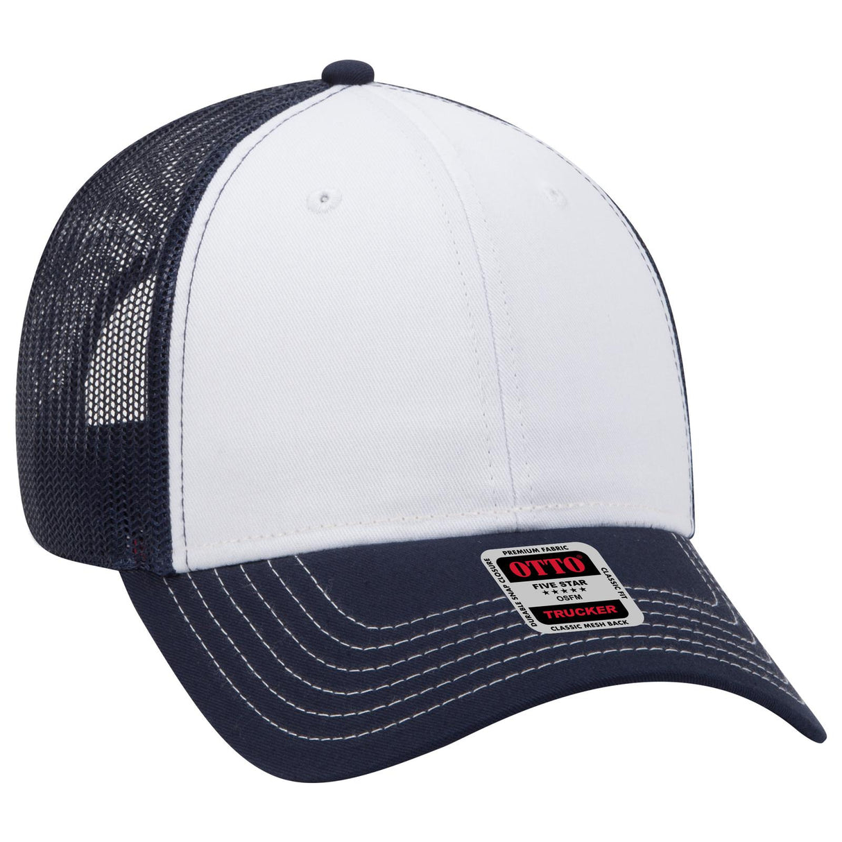 OTTO CAP 6 Panel Low Profile Mesh Back Trucker Hat OTTO 83-1239