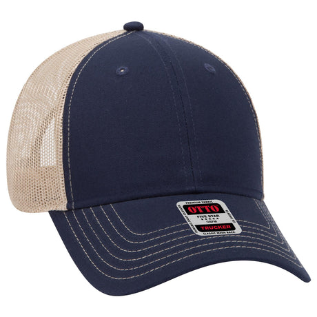OTTO CAP 6 Panel Low Profile Mesh Back Trucker Hat OTTO 83-1239