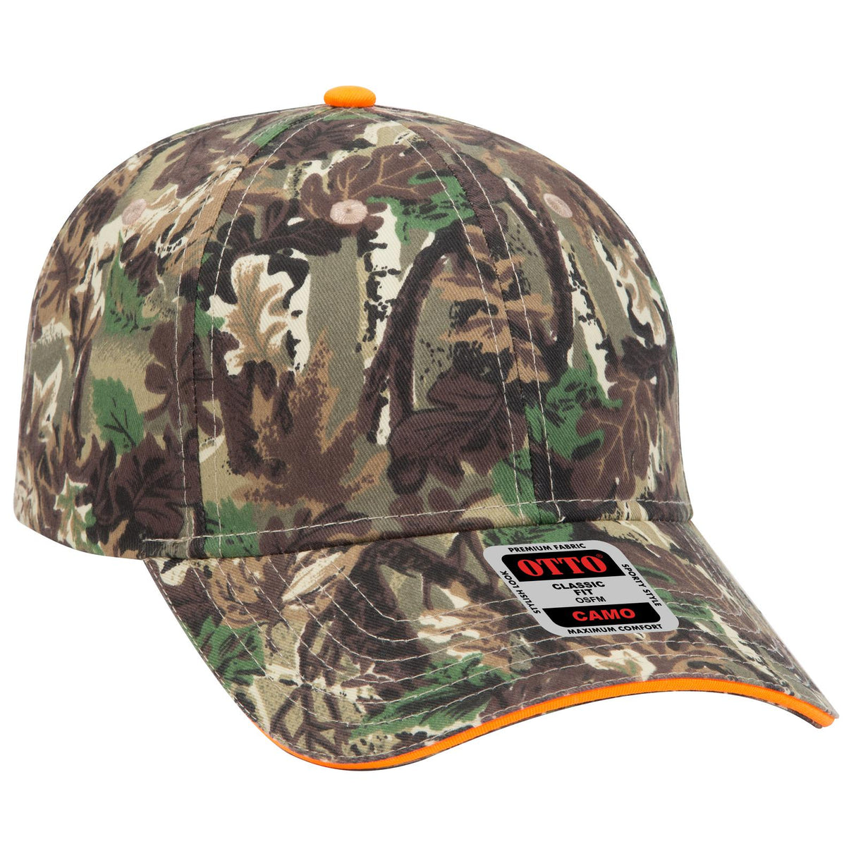 OTTO CAP Camouflage 6 Panel Low Profile Baseball Cap OTTO 71-602