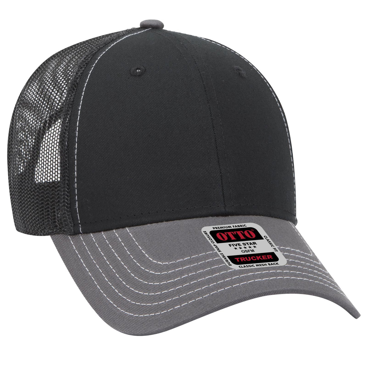 OTTO CAP 6 Panel Low Profile Mesh Back Trucker Hat OTTO 83-1239