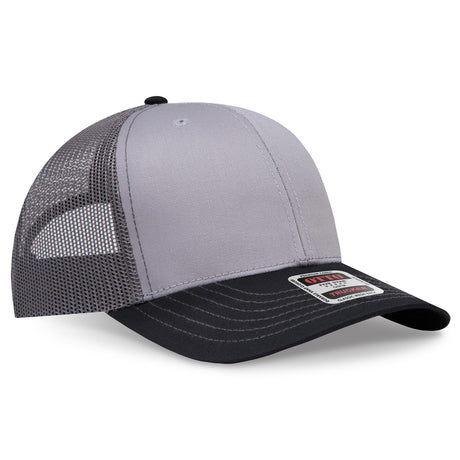 OTTO CAP 6 Panel Mid Profile Mesh Back Trucker Hat OTTO 112-1