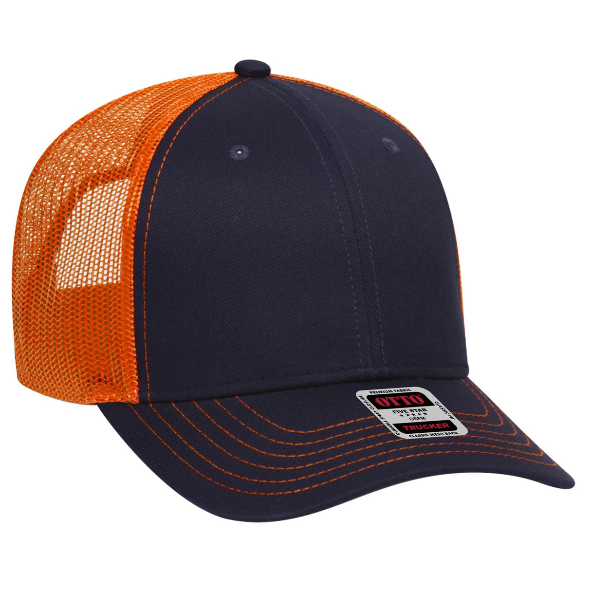 OTTO CAP 6 Panel Low Profile Mesh Back Trucker Hat OTTO 83-1239