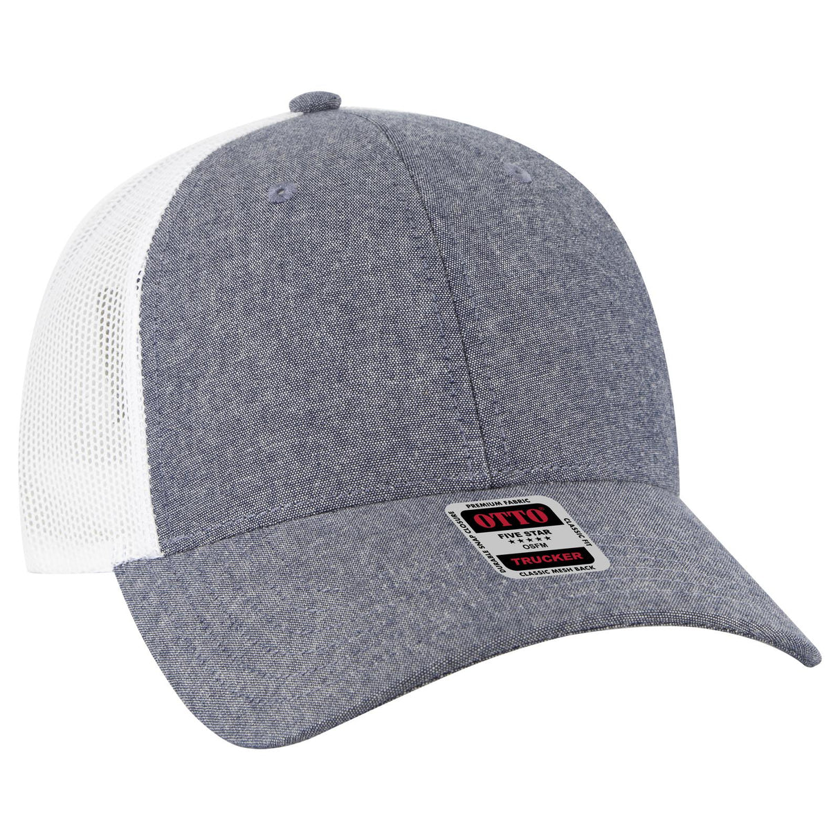OTTO CAP 6 Panel Low Profile Mesh Back Trucker Hat OTTO 83-473