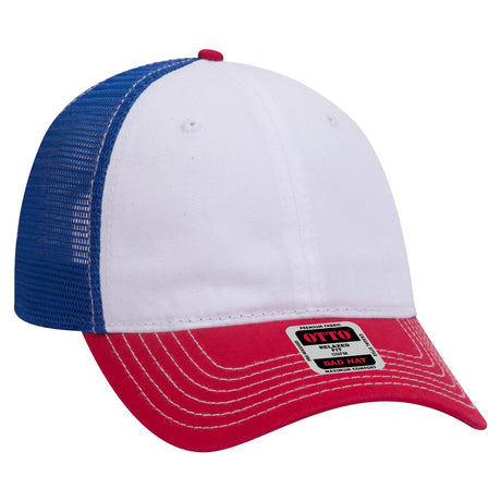 OTTO CAP 6 Panel Low Profile Mesh Back Trucker Dad Hat OTTO 121-858