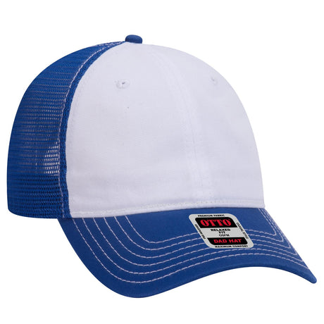 OTTO CAP 6 Panel Low Profile Mesh Back Trucker Dad Hat OTTO 121-858