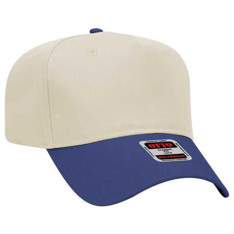 OTTO CAP 5 Panel Mid Profile Baseball Cap OTTO 31-069 Otto Cap 0131 - Ryl/Natl OSFM - Adult
