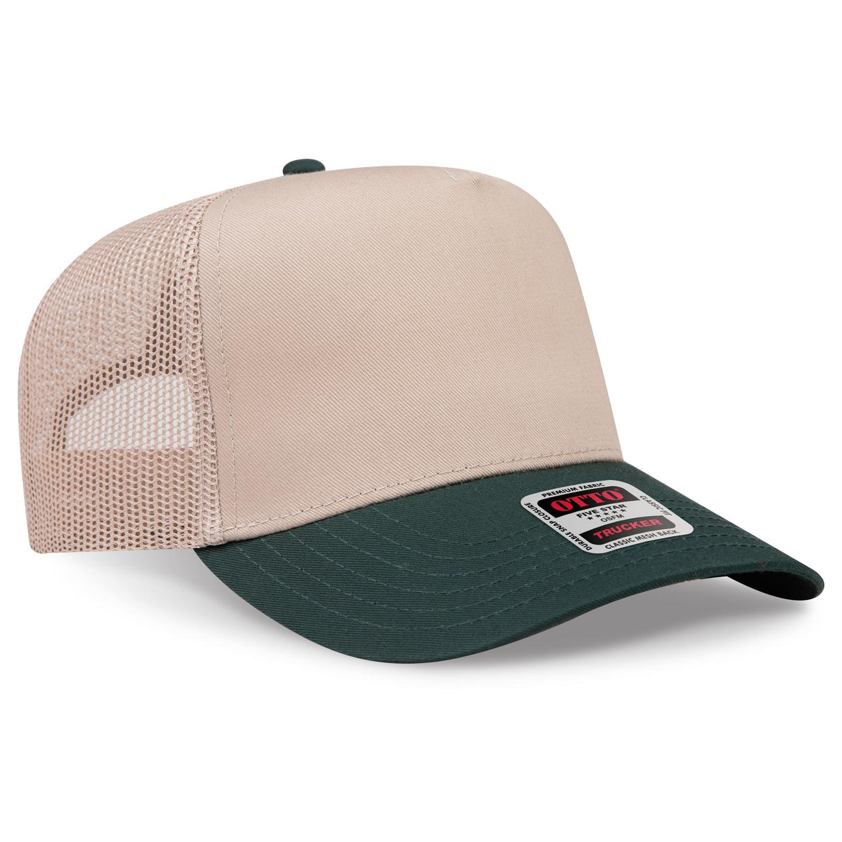 OTTO CAP 5 Panel Mid Profile Mesh Back Trucker Hat OTTO 32-285