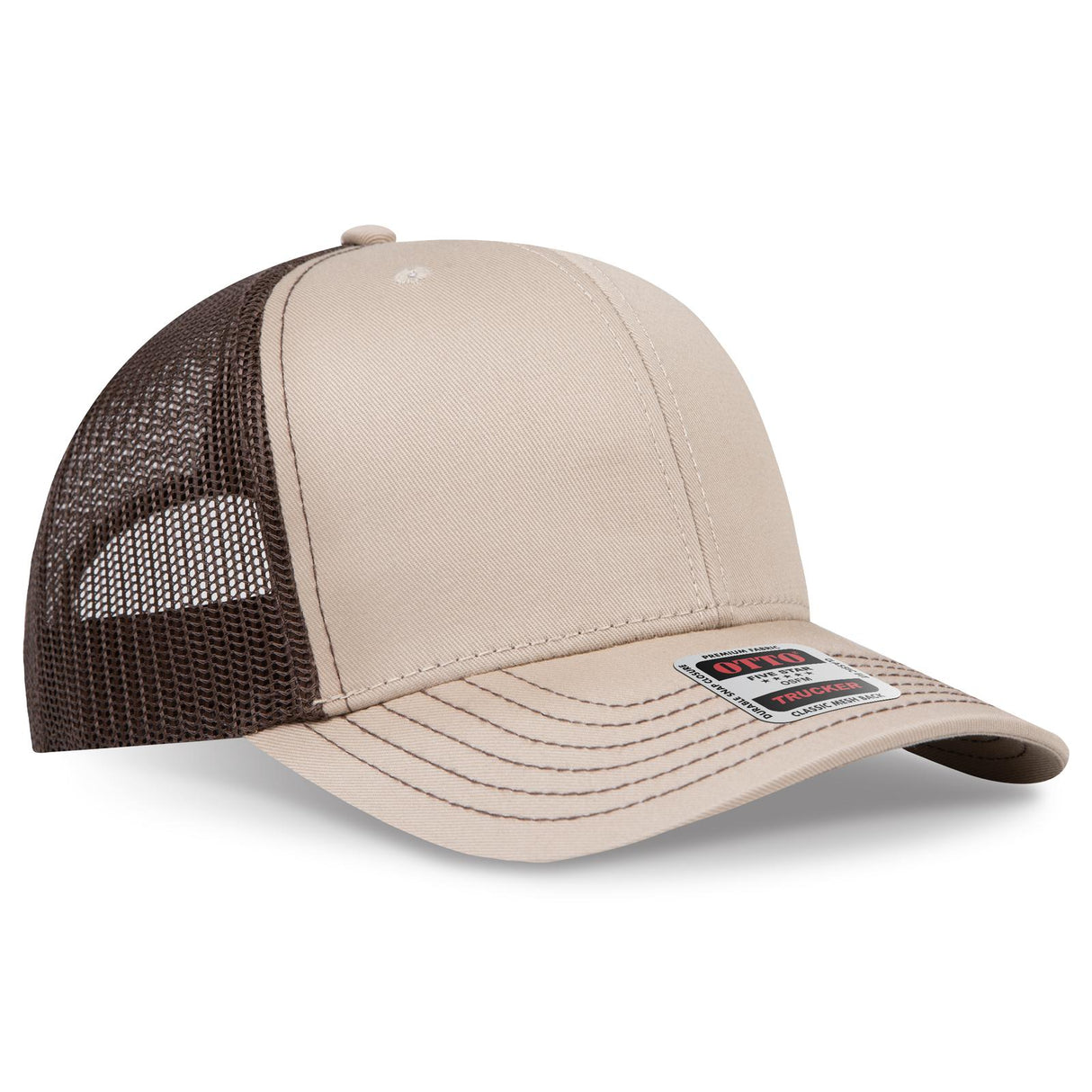 OTTO CAP 6 Panel Mid Profile Mesh Back Trucker Hat OTTO 112-1