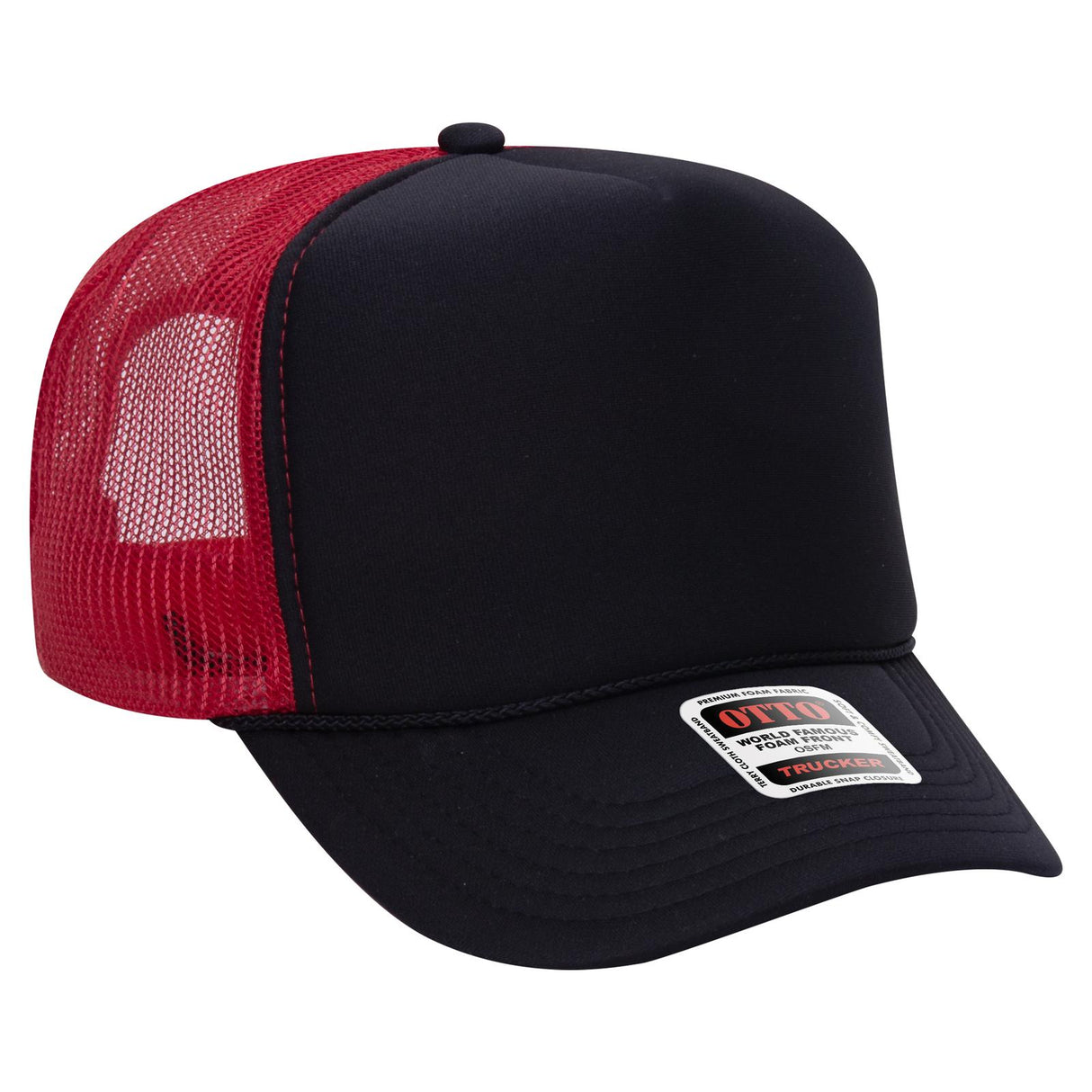 OTTO CAP 5 Panel High Crown Mesh Back Trucker Hat OTTO 39-165