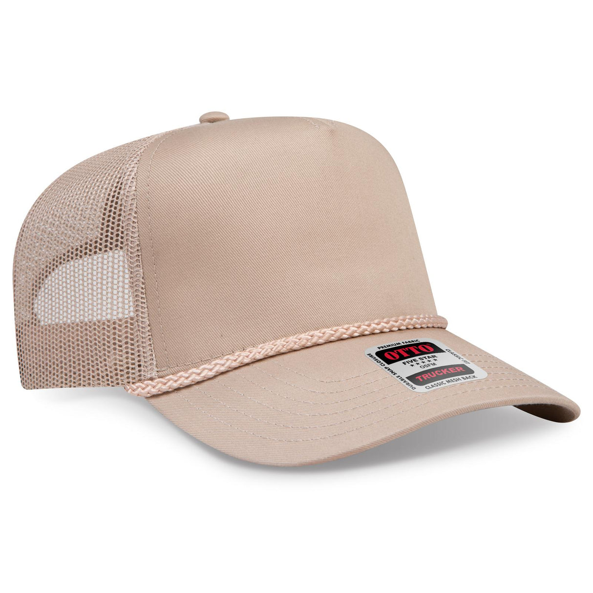 OTTO CAP 5 Panel Mid Profile Mesh Back Trucker Hat OTTO 39-071