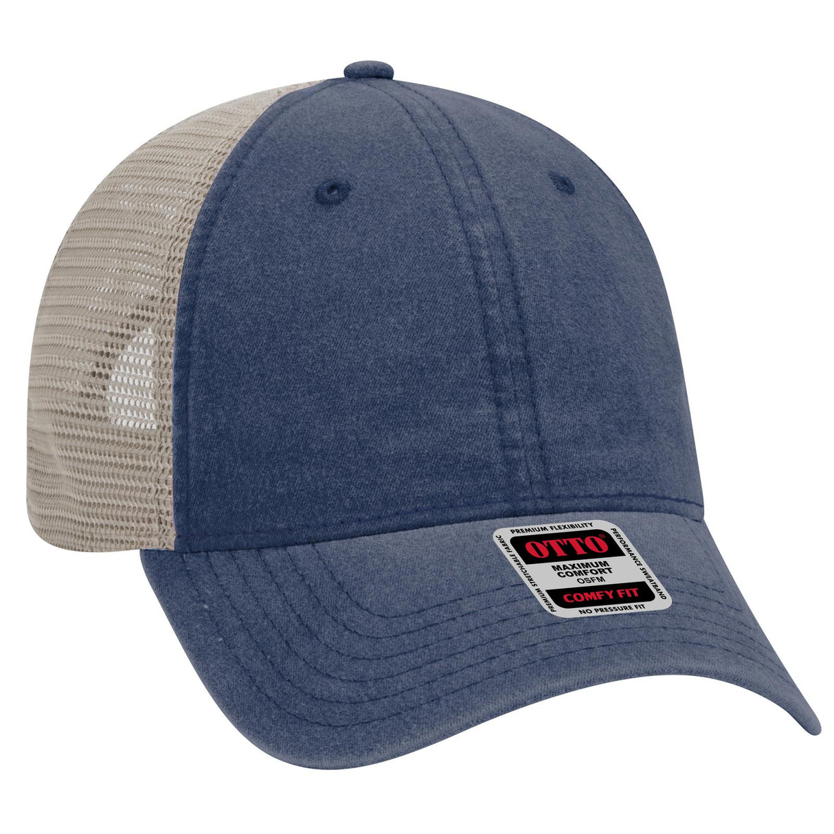 OTTO CAP "OTTO COMFY FIT" 6 Panel Low Profile Mesh Back Trucker Hat OTTO 121-1202