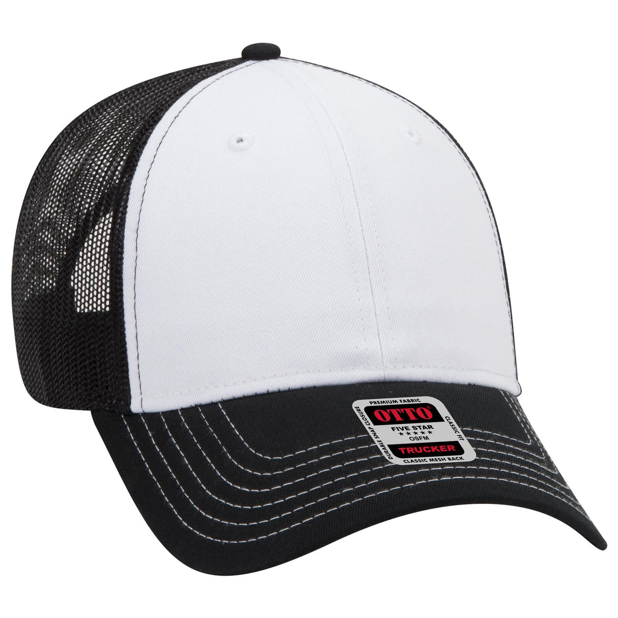 OTTO CAP 6 Panel Low Profile Mesh Back Trucker Hat OTTO 83-1239