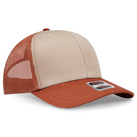 OTTO CAP 6 Panel Mid Profile Mesh Back Trucker Hat OTTO 112-1
