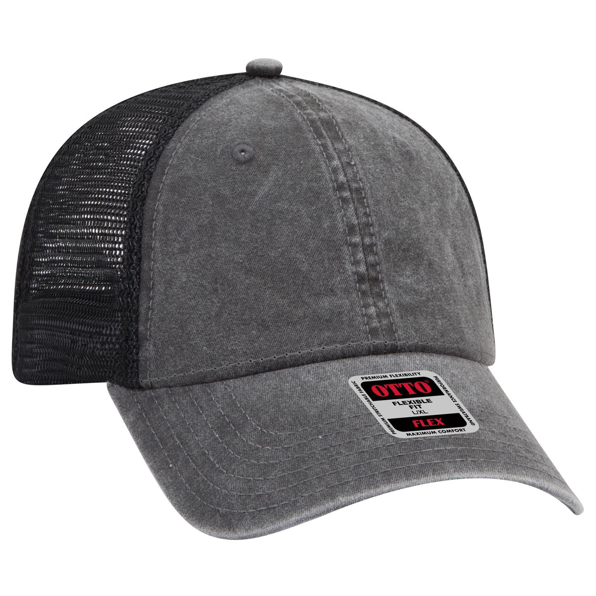 OTTO CAP "OTTO FLEX" Fitted 6 Panel Low Profile Mesh Back Trucker Hat OTTO 169-1264