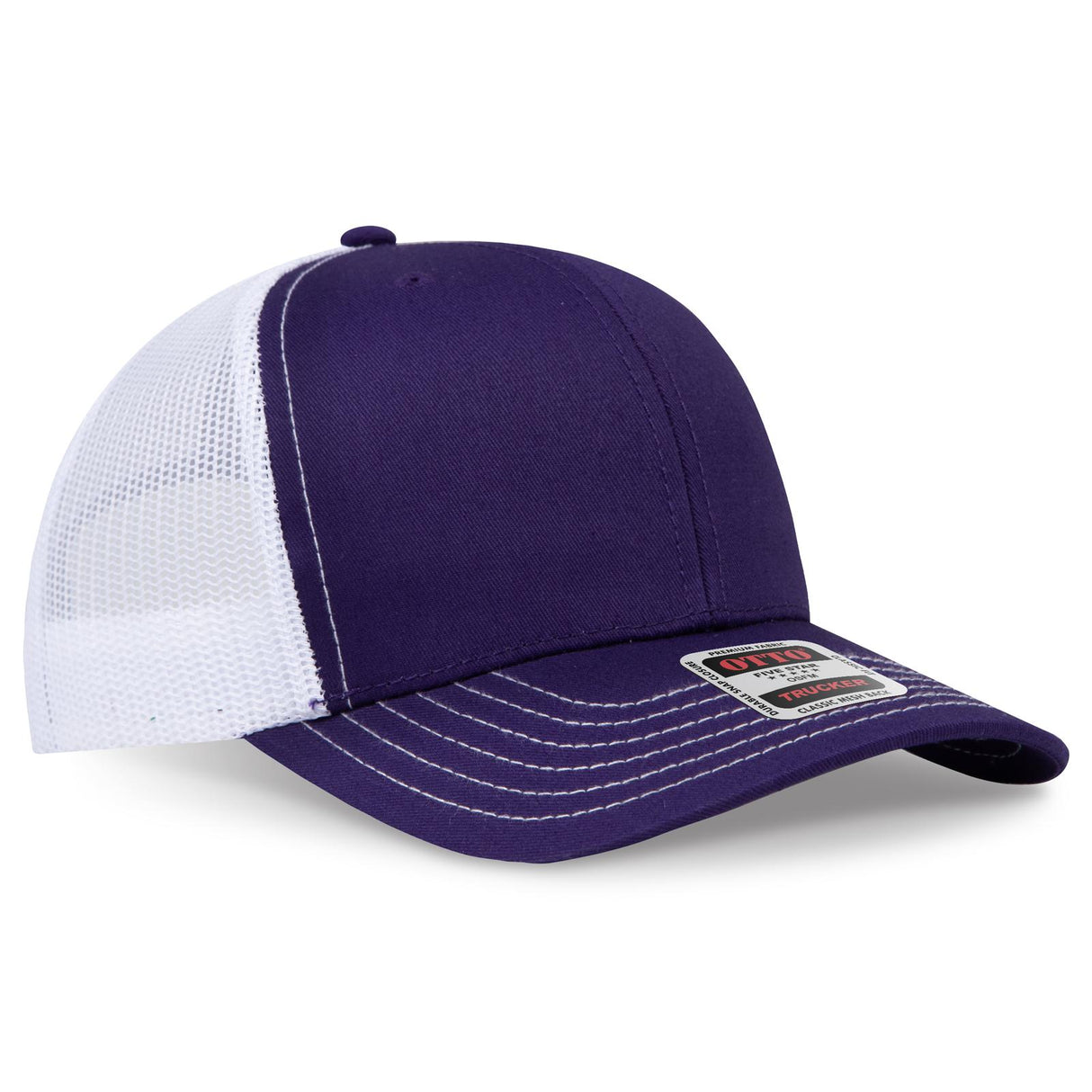 OTTO CAP 6 Panel Mid Profile Mesh Back Trucker Hat OTTO 112-1