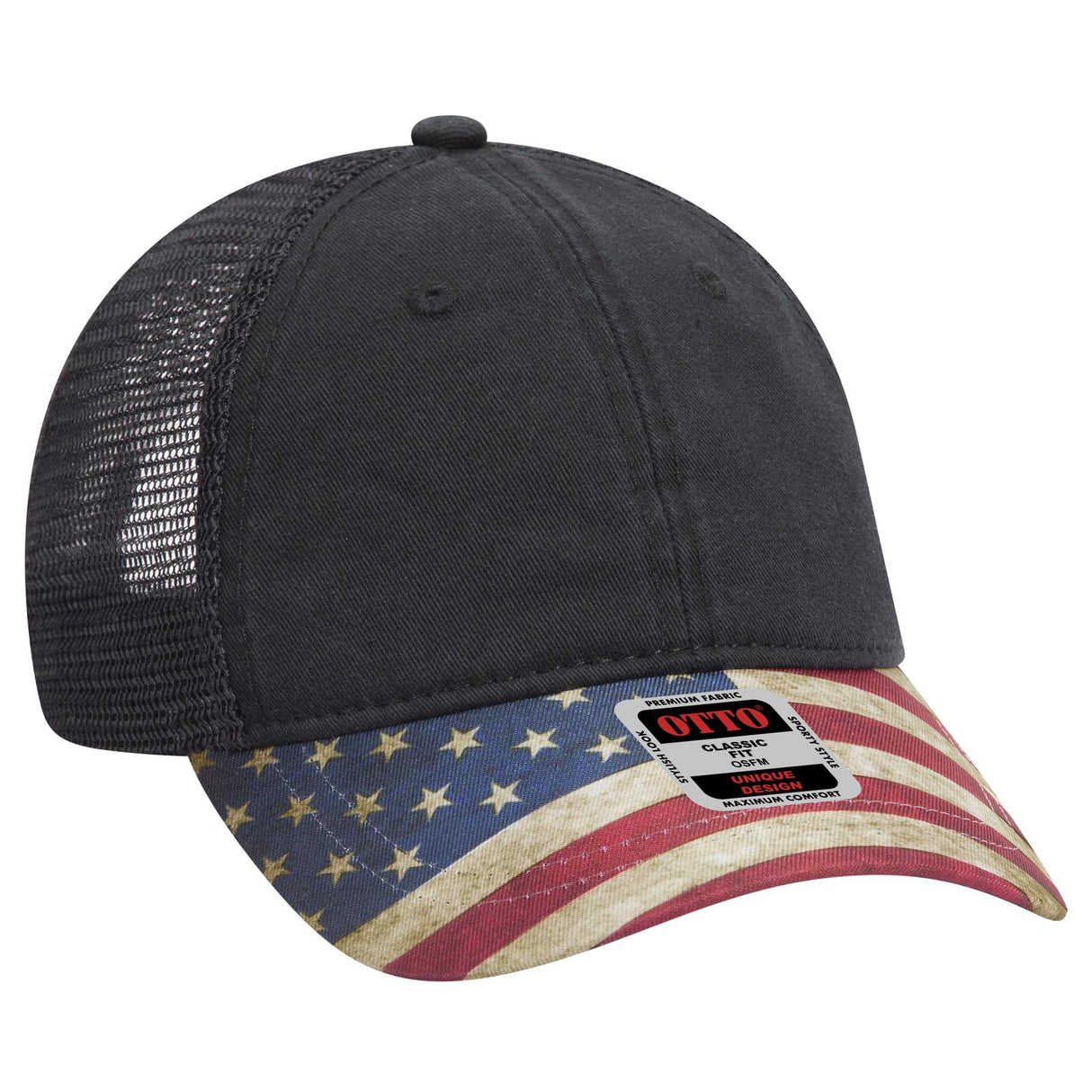 OTTO CAP 6 Panel Low Profile Mesh Back Trucker Dad Hat OTTO 121-1281
