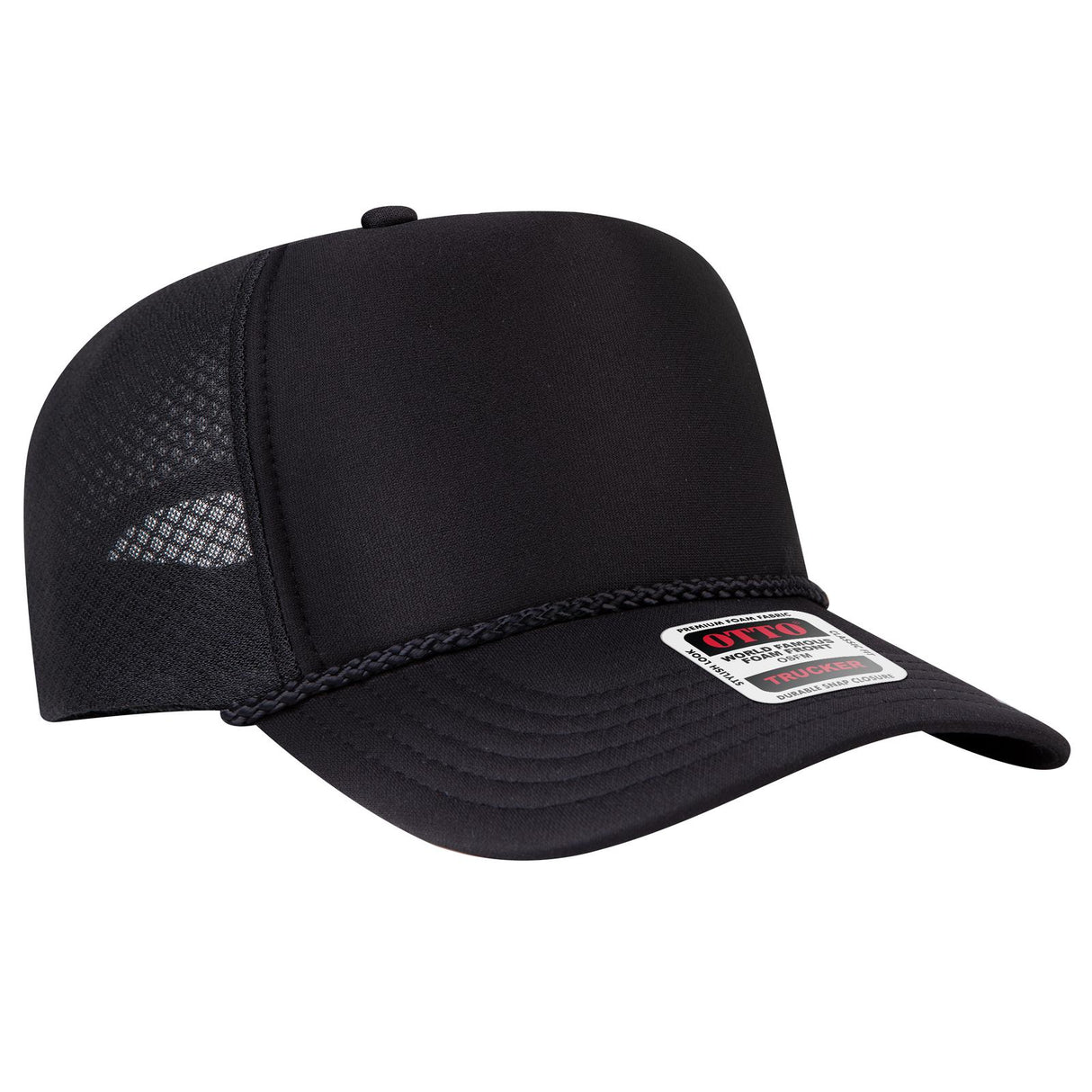 OTTO CAP 5 Panel High Crown Air Mesh Back Trucker Hat OTTO 39-166