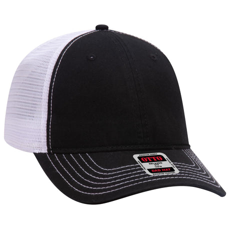 OTTO CAP 6 Panel Low Profile Mesh Back Trucker Dad Hat OTTO 121-858