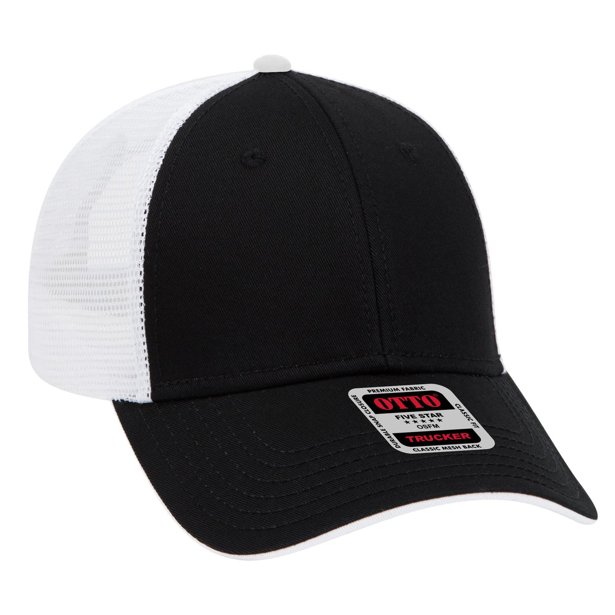OTTO CAP 6 Panel Low Profile Mesh Back Trucker Hat OTTO 122-945