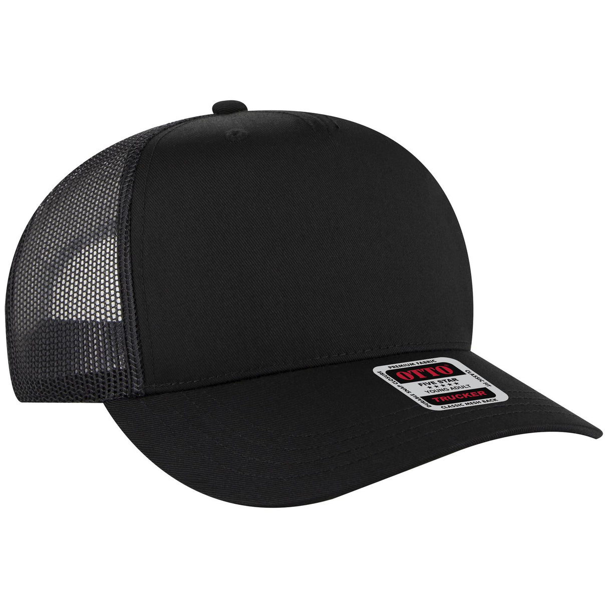 OTTO CAP 5 Panel Mid Profile Mesh Back Trucker Hat OTTO 32-285