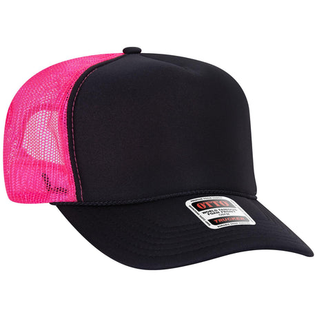 OTTO CAP 5 Panel High Crown Mesh Back Trucker Hat OTTO 39-165