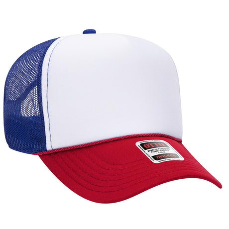OTTO CAP 5 Panel Mid Profile Mesh Back Trucker Hat OTTO 32-467