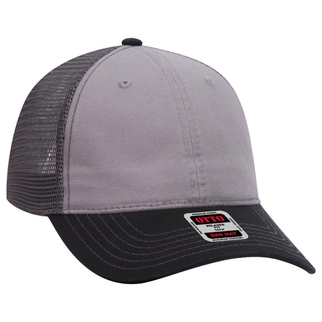 OTTO CAP 6 Panel Low Profile Mesh Back Trucker Dad Hat OTTO 121-858