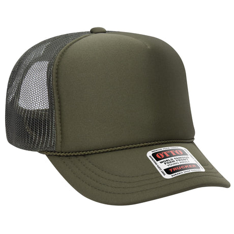 OTTO CAP 5 Panel High Crown Mesh Back Trucker Hat OTTO 39-165