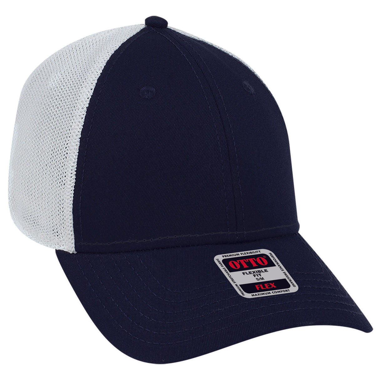 OTTO CAP "OTTO FLEX" Fitted 6 Panel Low Profile Mesh Back Trucker Hat OTTO 135-1230