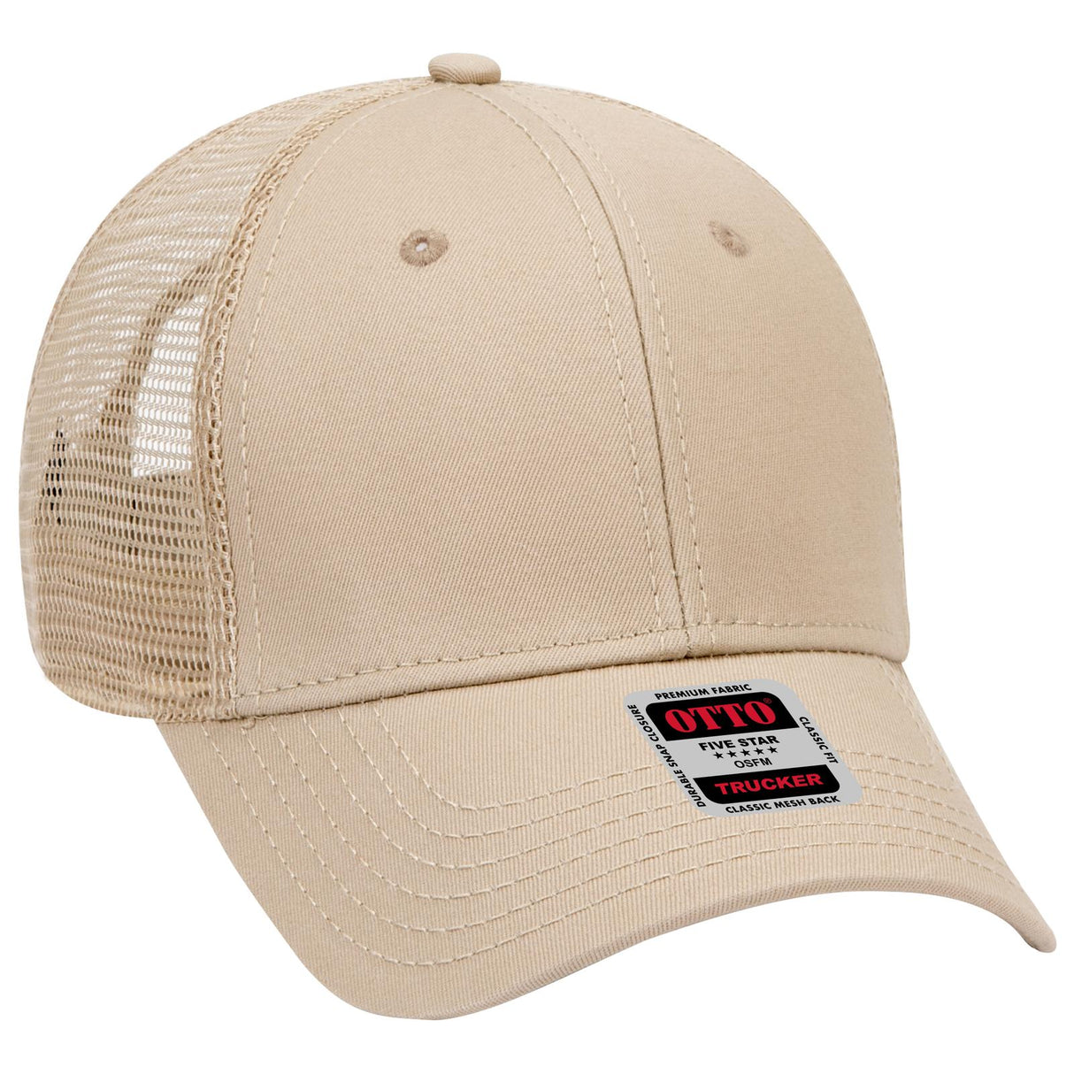 OTTO CAP 6 Panel Low Profile Mesh Back Trucker Hat OTTO 83-942