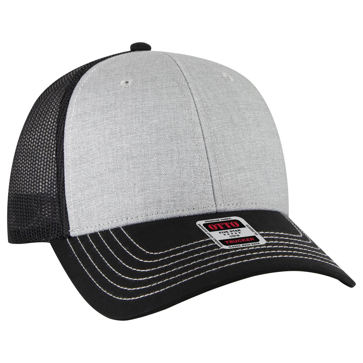 OTTO CAP 6 Panel Low Profile Mesh Back Trucker Hat OTTO 83-1239