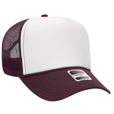 OTTO CAP 5 Panel Mid Profile Mesh Back Trucker Hat OTTO 32-467