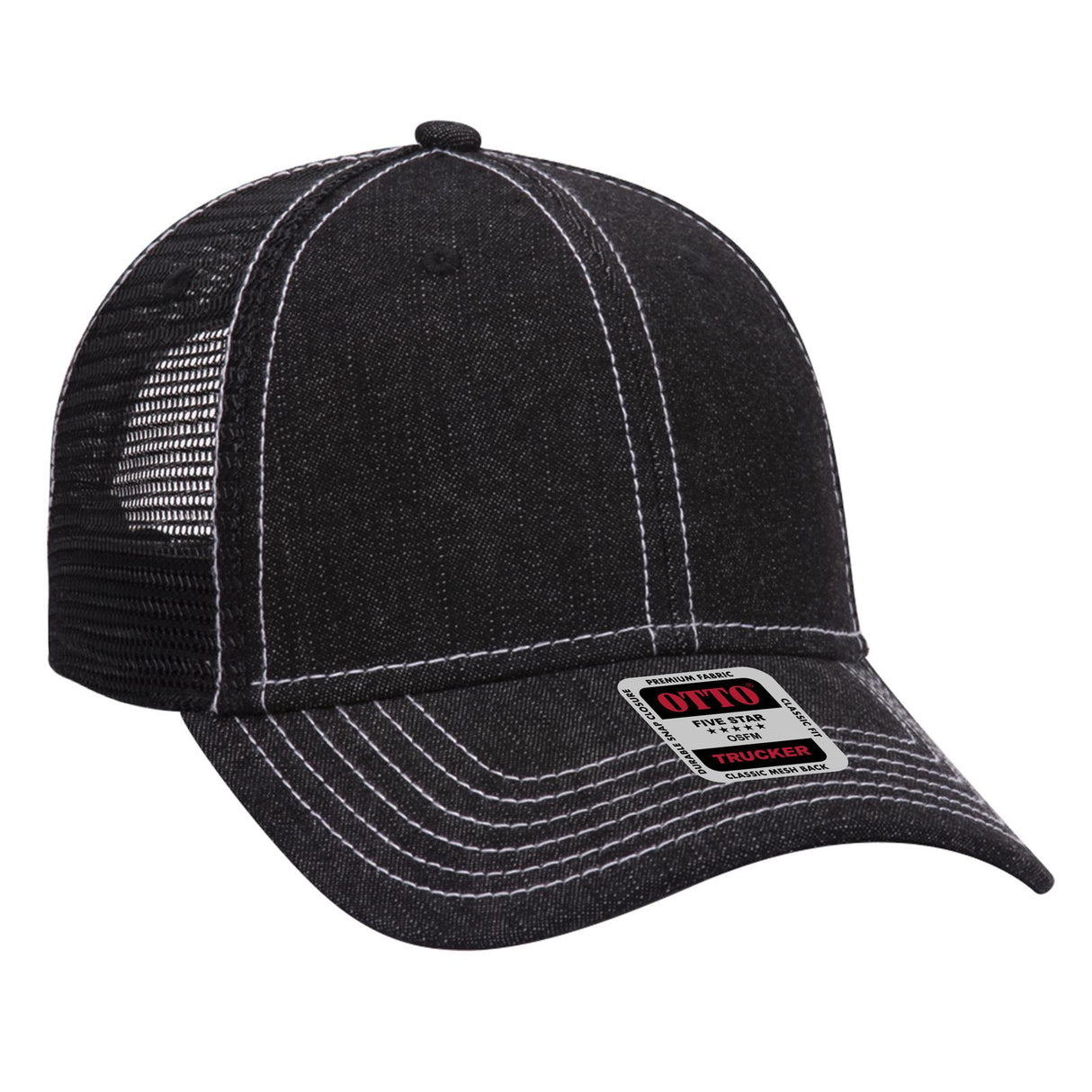 OTTO CAP 6 Panel Low Profile Mesh Back Trucker Hat OTTO 83-509