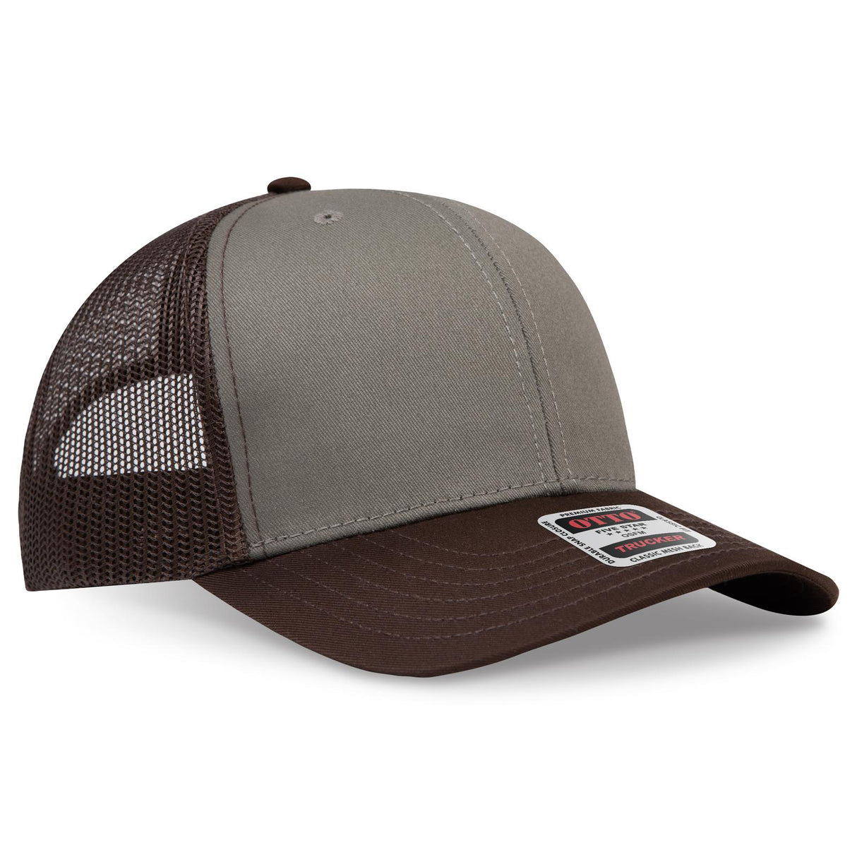OTTO CAP 6 Panel Mid Profile Mesh Back Trucker Hat OTTO 112-1