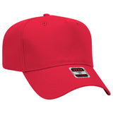 OTTO CAP 5 Panel Mid Profile Baseball Cap OTTO 31-069 Otto Cap 002 - Red OSFM - Adult