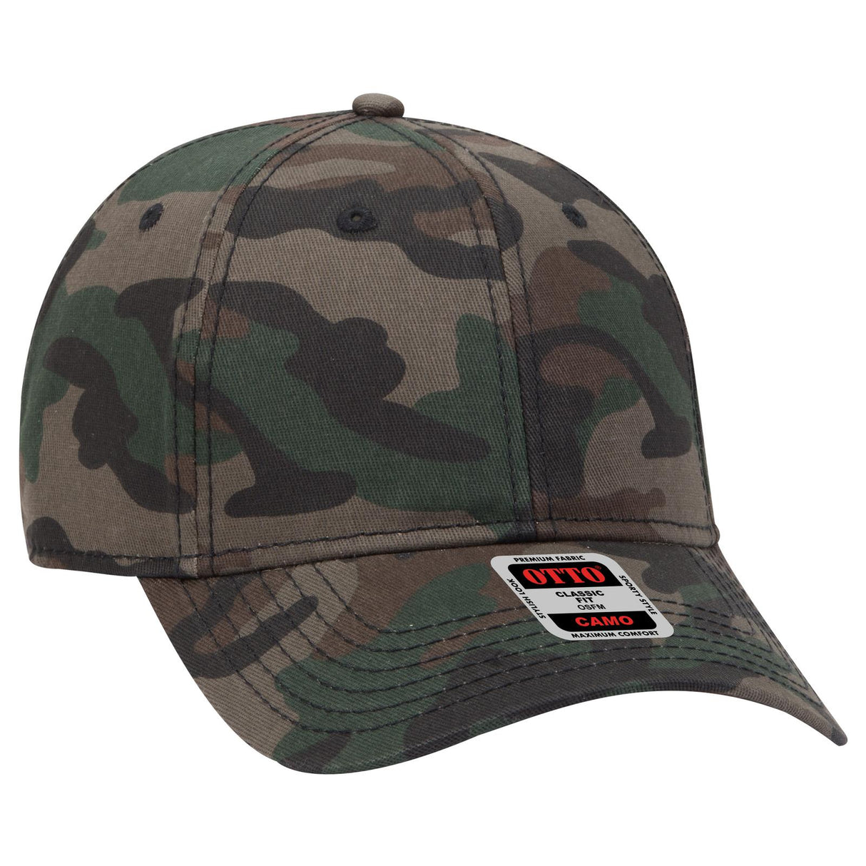 OTTO CAP Camouflage 6 Panel Low Profile Baseball Cap OTTO 78-353