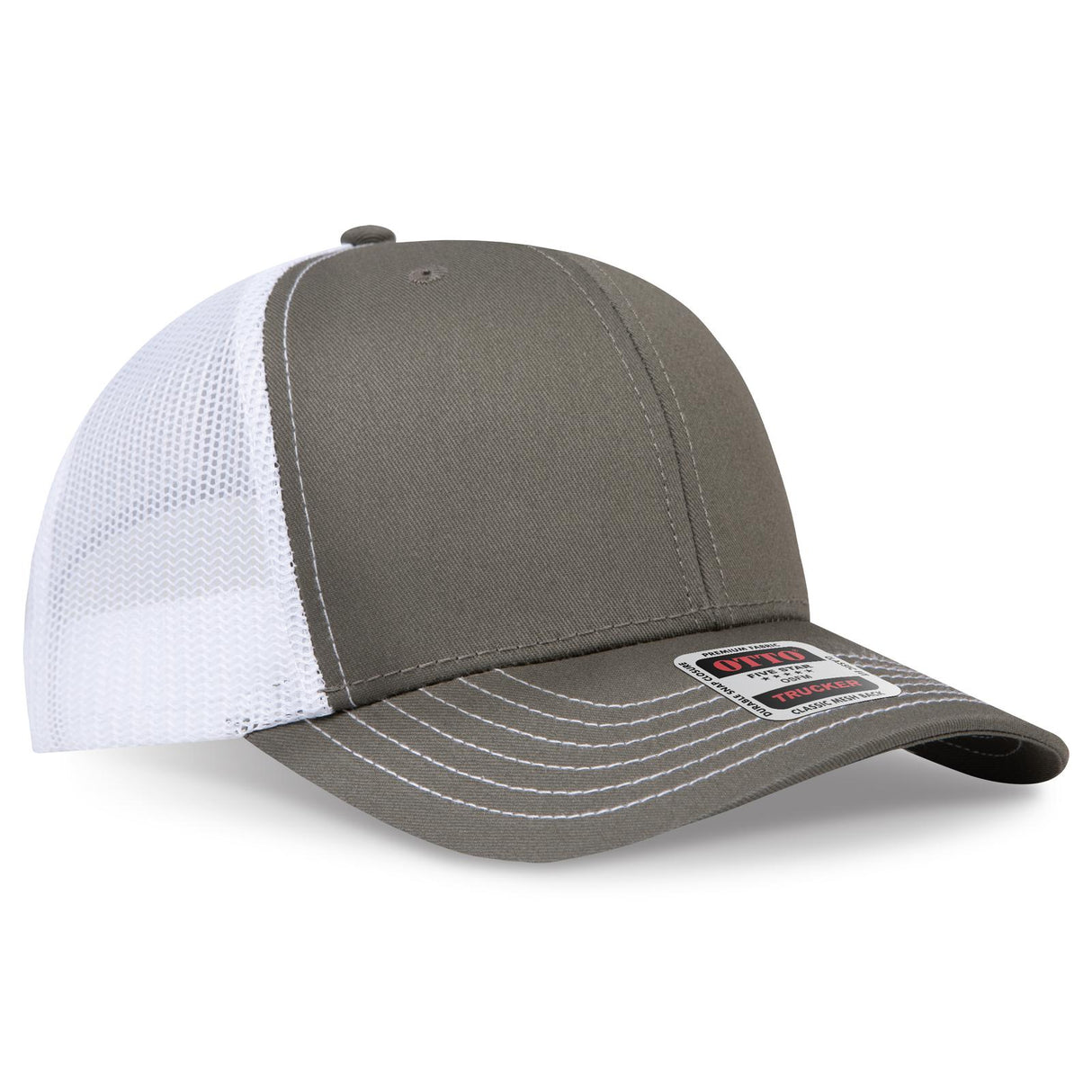 OTTO CAP 6 Panel Mid Profile Mesh Back Trucker Hat OTTO 112-1