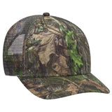 OTTO CAP Mossy Oak Camouflage Superior Polyester Twill 6 Panel Low Profile Mesh Back Trucker Hat OTTO 171-1292