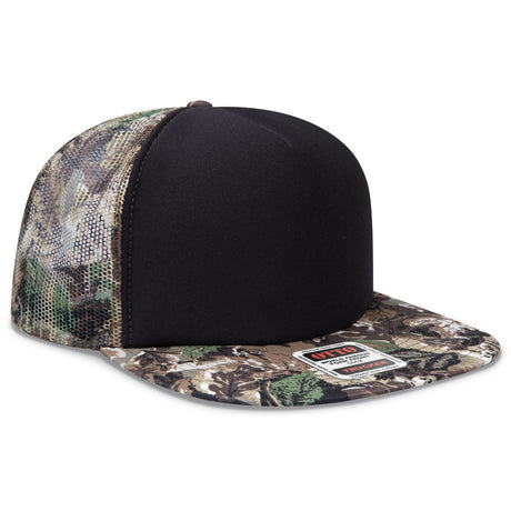 OTTO CAP "OTTO SNAP" 5 Panel High Crown Mesh Back Trucker Snapback Hat OTTO 132-1037