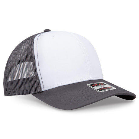 OTTO CAP 6 Panel Mid Profile Mesh Back Trucker Hat OTTO 112-1