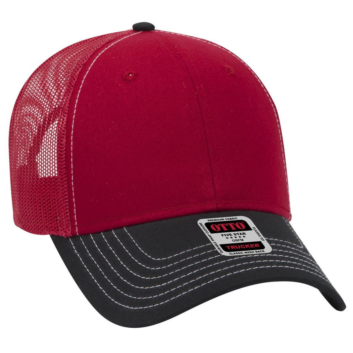 OTTO CAP 6 Panel Low Profile Mesh Back Trucker Hat OTTO 83-1239