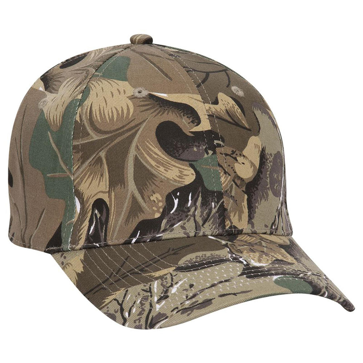 OTTO CAP "OTTO FLEX" Fitted Camouflage 6 Panel Low Profile Baseball Cap OTTO 77-379
