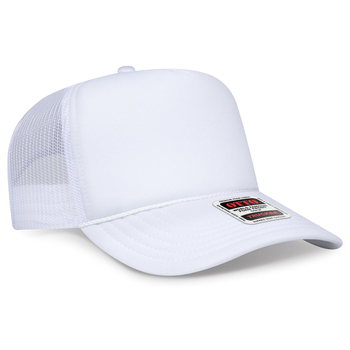 OTTO CAP 5 Panel High Crown Mesh Back Trucker Hat OTTO 3932-1