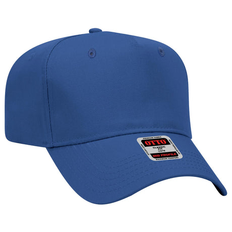 OTTO CAP 5 Panel Mid Profile Baseball Cap OTTO 31-069 Otto Cap 001 - Royal OSFM - Adult