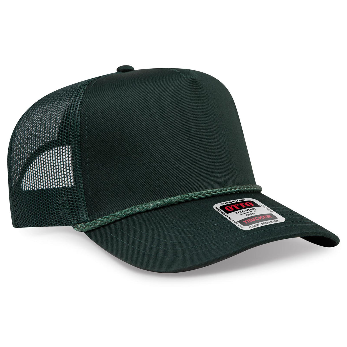OTTO CAP 5 Panel Mid Profile Mesh Back Trucker Hat OTTO 39-071