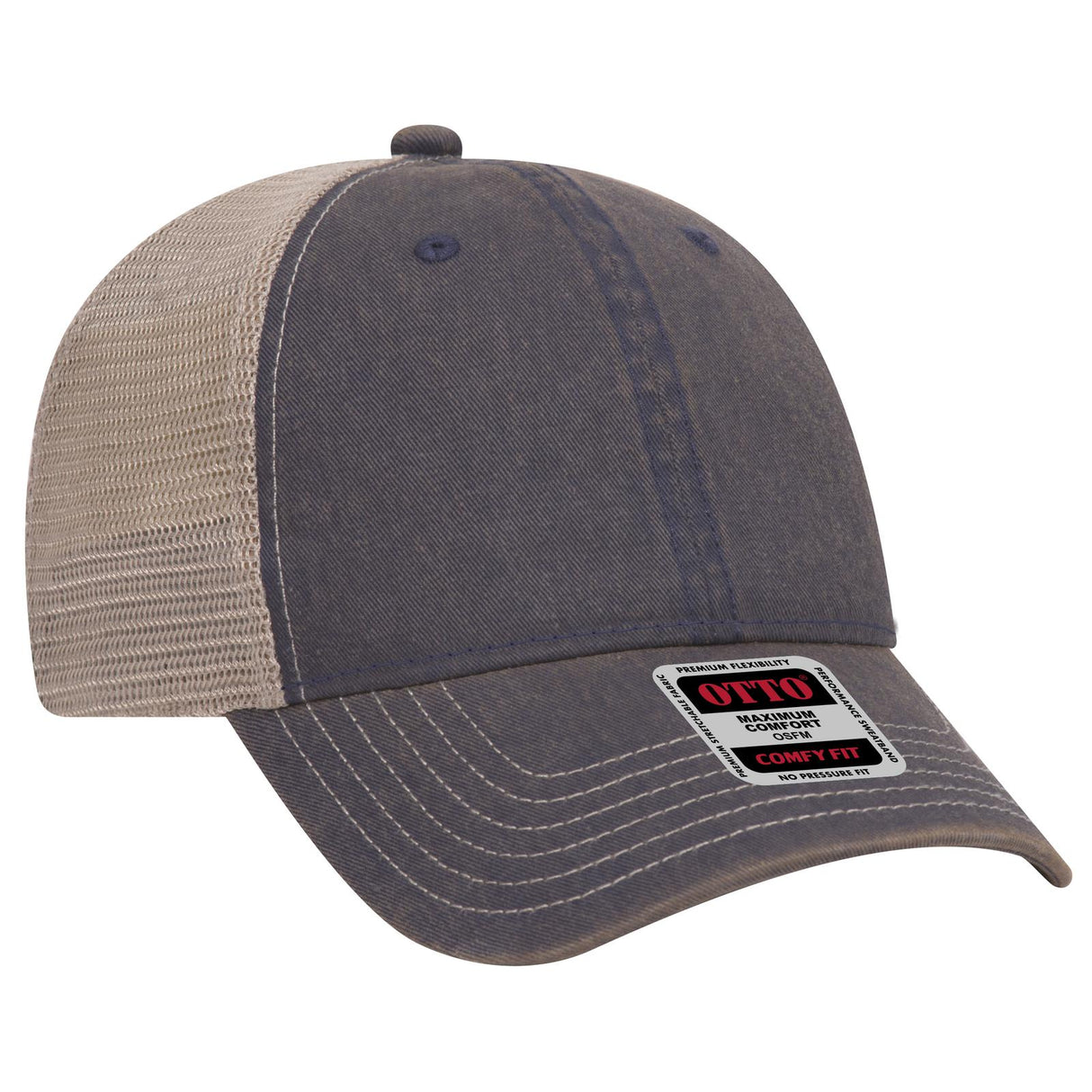 OTTO CAP 6 Panel Low Profile Mesh Back Trucker Dad Hat OTTO 121-1297