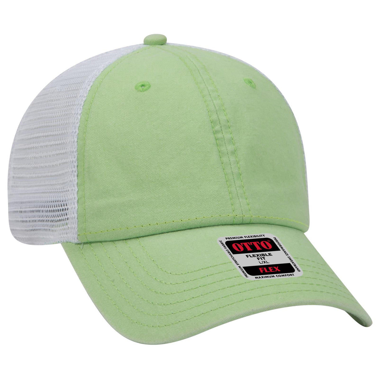 OTTO CAP "OTTO FLEX" Fitted 6 Panel Low Profile Mesh Back Trucker Hat OTTO 169-1264