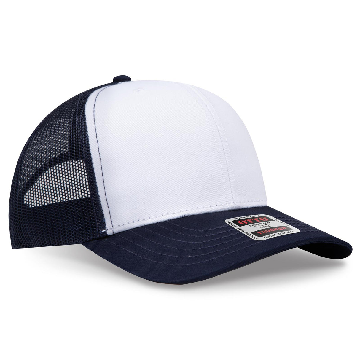 OTTO CAP 6 Panel Mid Profile Mesh Back Trucker Hat OTTO 112-1